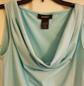 Express light blue drop neck tank